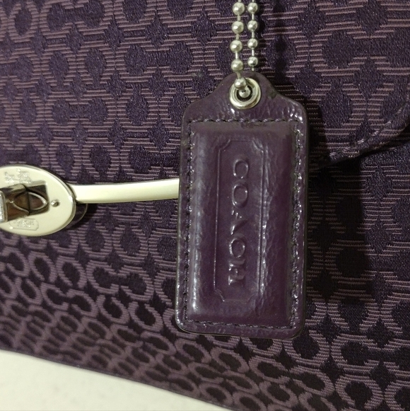 Coach Madison Madeline East West OP art needlepoint Satchel - Picture 4 of 16